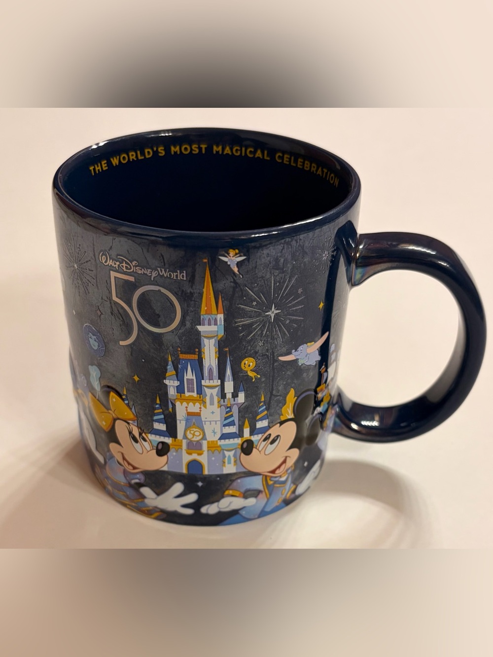 Walt Disney World 50th Anniversary Celebration Mug 15 oz. Mickey Mouse & Friends